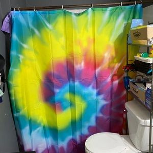 The dye shower curtain